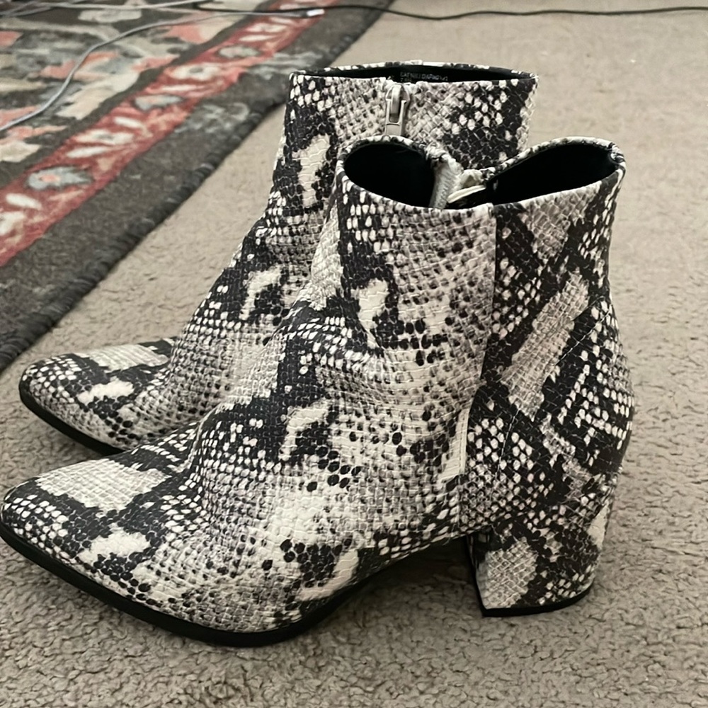 Madden girl snakeskin booties